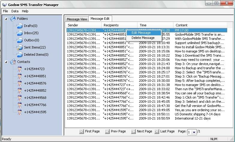 transfer sms to desktop computer