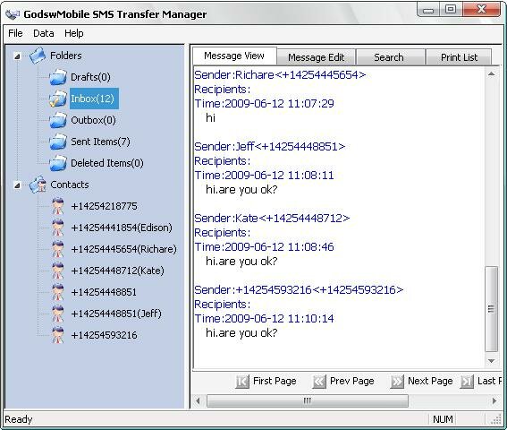 save sms to pc